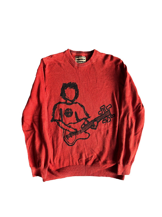 DARK ORANGEY ROCKSTAR KNIT (M)